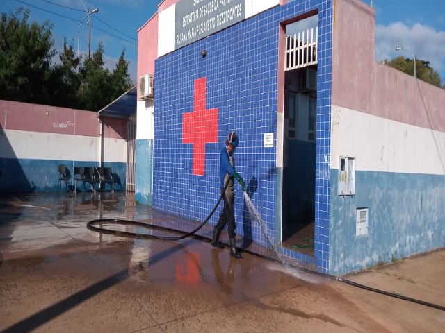 Prefeitura higieniza diariamente Centro de Triagem da Covid-19 e Unidades de Saúde 