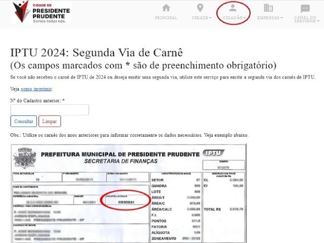 Prefeitura de Prudente lança IPTU online com 10% de desconto para pagamento à vista
