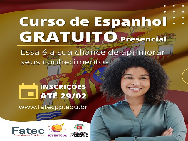 Coordenadoria da Juventude abre vagas para curso de espanhol em parceira com Fatec