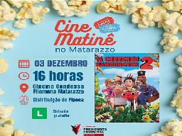 Cine Matinê exibe filme infantil ‘Tá chovendo Hambúrguer 2’ neste sábado (3)