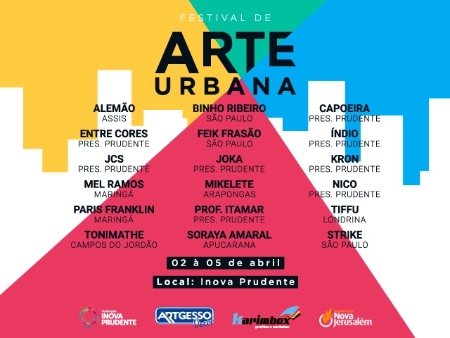 1º Festival de arte urbana trará inclusão e artistas renomados para Prudente