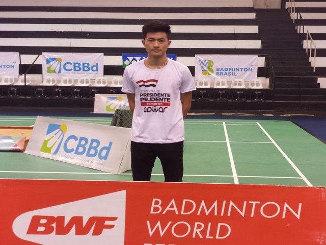 Atleta da Semepp Enzo Anzai  influenciador do novo esporte Airbadminton no país