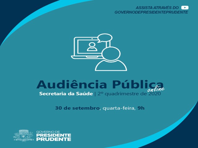 Prefeitura promove Audiência Pública da Saúde no dia 30 de setembro 