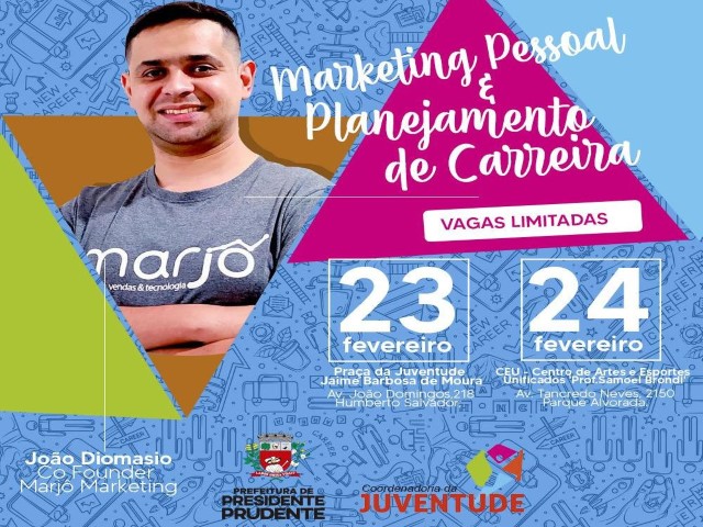 Coordenadoria da Juventude abre inscrições para workshop de marketing e planejamento