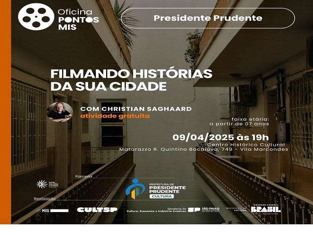 Secult oferece vagas para oficina ‘Filmando Histórias da Sua Cidade’