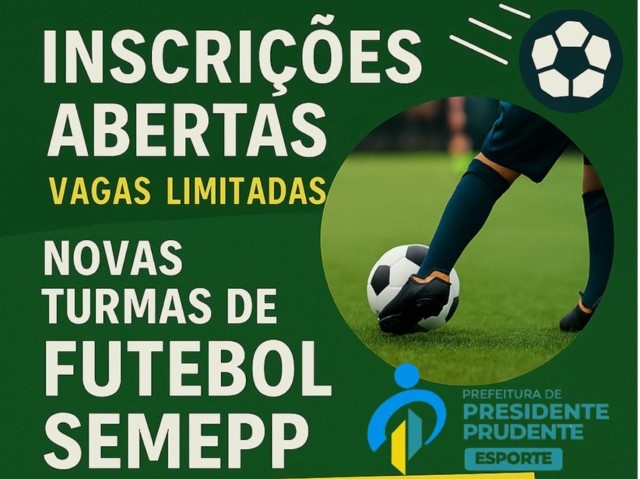 Semepp abre vagas para escolinha de futebol nos bairros Mário Amato e Brasil Novo 