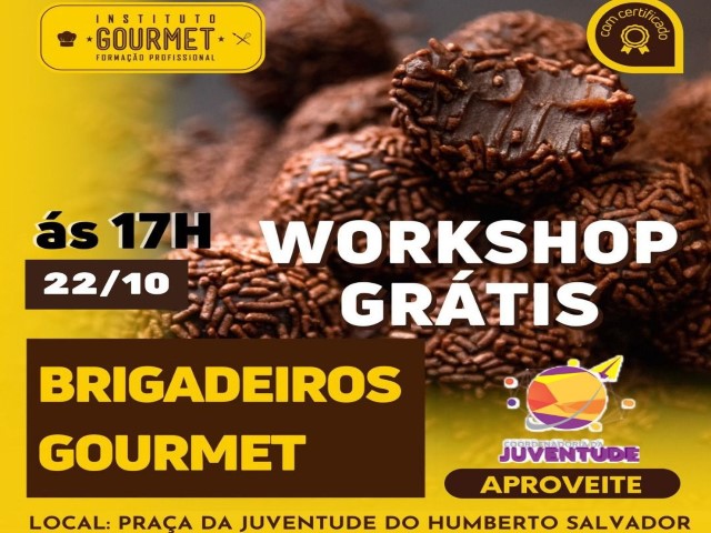 Coordenadoria Municipal da Juventude abre 20 vagas para workshop de brigadeiro goumert