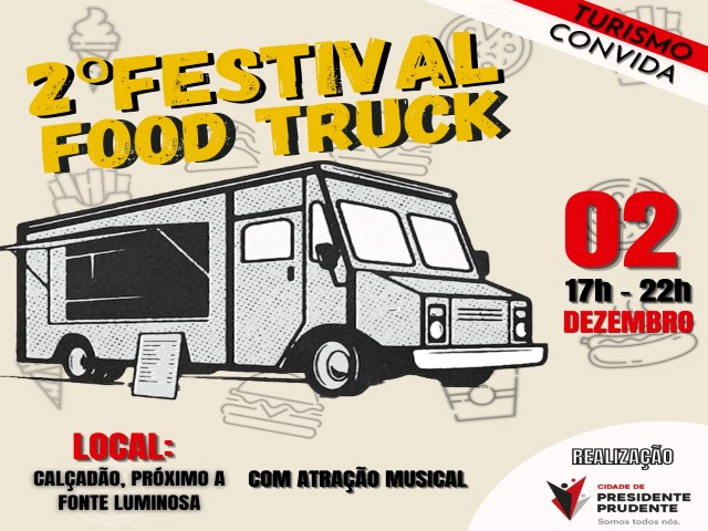 2º Edição do Festival Food Truck ocorre nesta quinta na Praça 9 de Julho