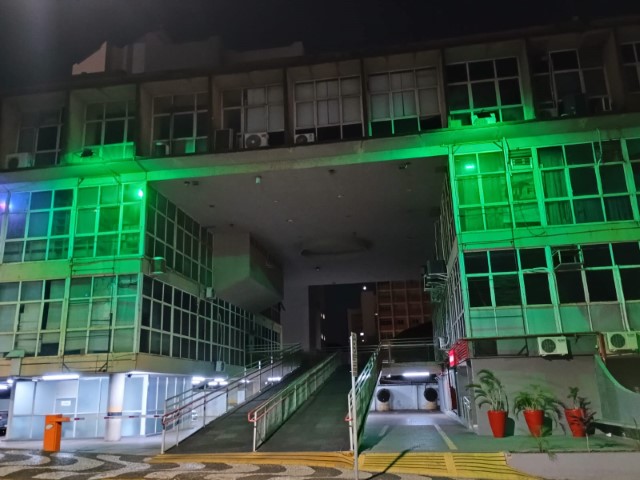 Prédios recebem iluminação verde para homenagear Dia do Veterinário nesta terça 