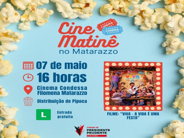 Secult promove Cine Matinê no sábado (7) com exibição do filme Viva - A Vida é uma Festa