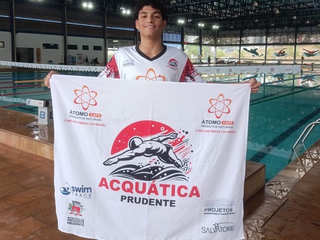 Nadador da Acquática representará Prudente no Campeonato Paulista Juvenil, em São Paulo