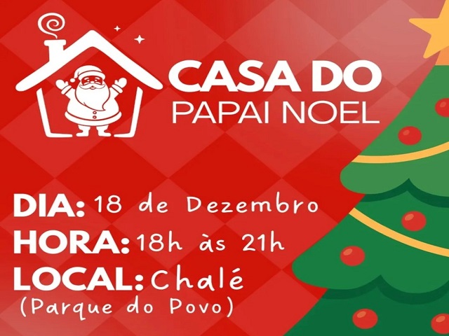 Chegada do Papai Noel no Parque do Povo é reagendada para esta quinta (18)