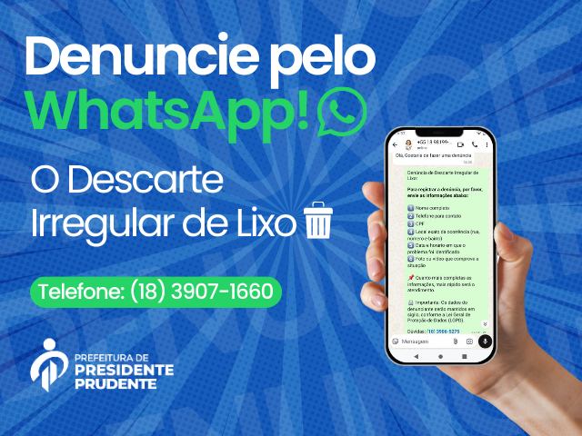 Semea disponibiliza WhatsApp exclusivo para denúncias de descarte irregular de lixo