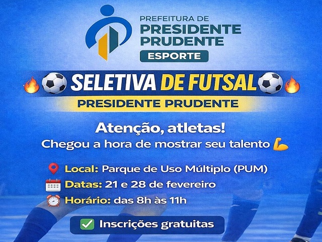 Semepp realiza Seletiva de Futsal Masculino visando competições de 2026
