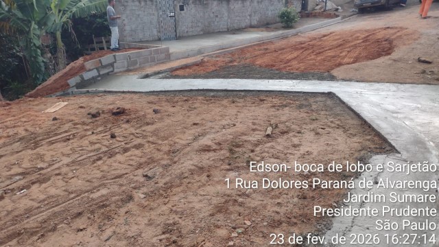 Secretaria de obras executa reparos na boca de lobo do Jardim Sumaré