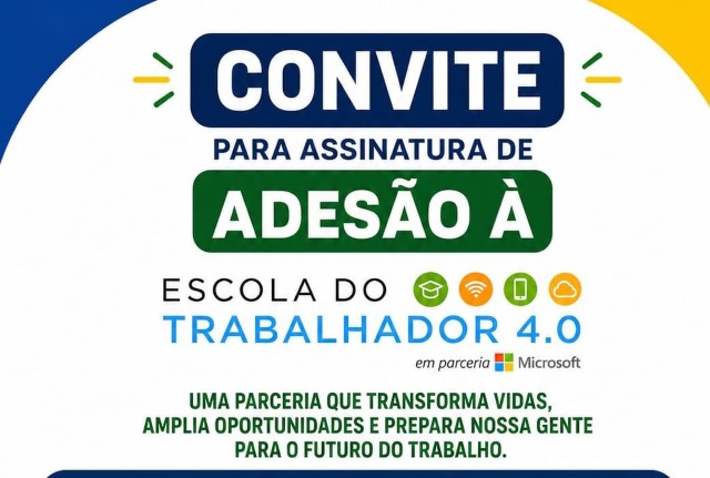 Com presença do Ministro do Trabalho, Prefeitura adere ao Programa Escola do Trabalhador 