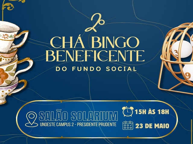 Fundo Social: Chá Bingo Beneficente une diversão e solidariedade neste sábado