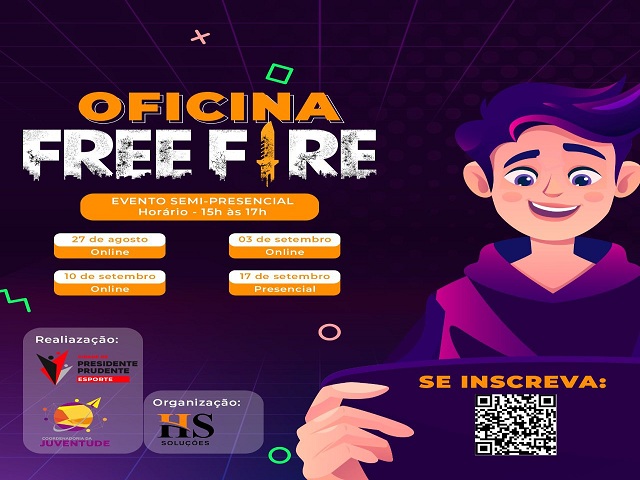 Coordenadoria da Juventude realiza primeira oficina Free Fire neste sábado 