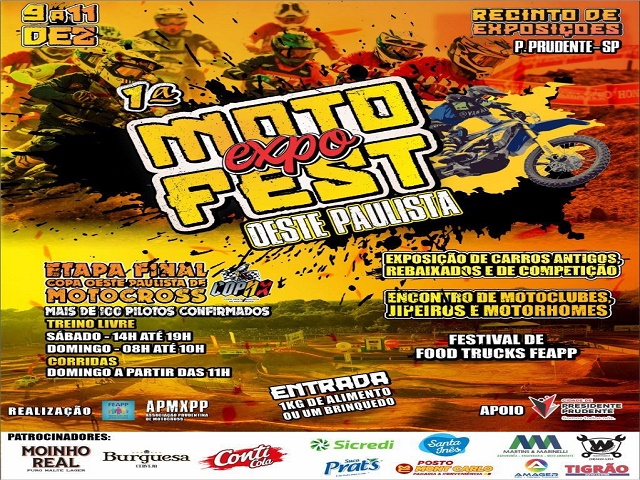 1º Moto Expo Fest Oeste Paulista ocorre neste fim de semana no Recinto de Exposições 