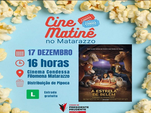 Projeto Cine Matinê exibe fime de Natal ‘Estrela de Belém’ neste sábado