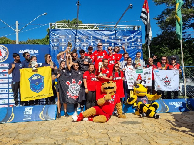 Natação conquista 5º lugar no Campeonato Paulista Petiz 1 e 2 de inverno, em Americana