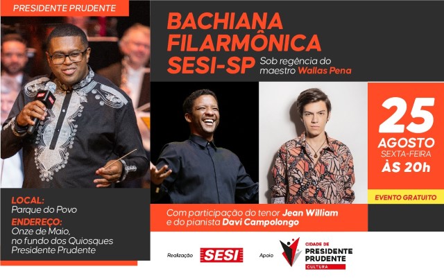 Parque do Povo receberá Orquestra Bachiana Filarmônica Sesi no dia 25 de agosto