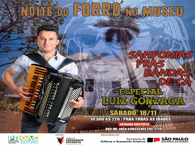 Museu receberá espetáculo ‘Sanfonias Pras Bandas de Cá’ 