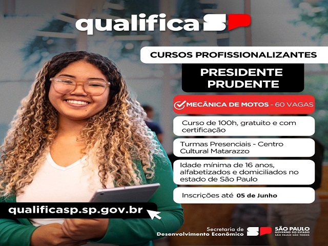 Qualifica SP oferece 60 vagas para Curso de Mecânico de Motos; Inscrições até 5 de junho