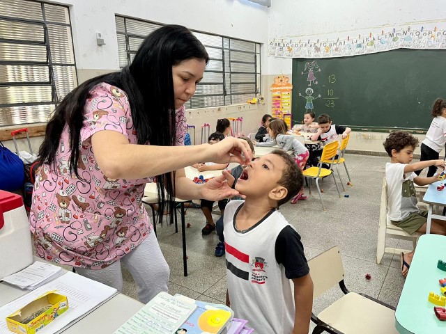 Vacinação contra Poliomielite nas escolas de Prudente garante imunização de 1.743 crianças