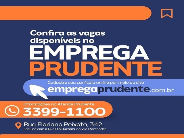 Emprega Prudente oferece 125 vagas de trabalho nesta terça-feira (14/01)