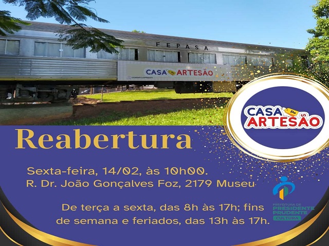 Casa do Artesão será reaberta nesta sexta-feira no Museu de Prudente