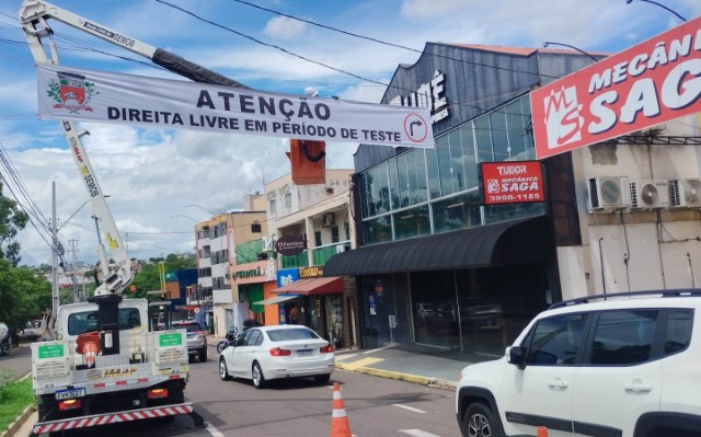 Semob libera ‘direita livre’ em caráter de teste na Av. Aurelino Coutinho