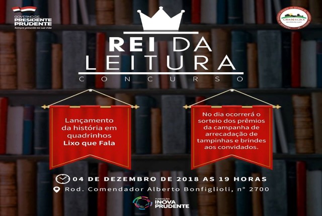 Rei da leitura: oficina na Inova Prudente viabiliza concurso que premia alunos leitores