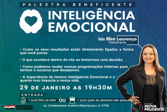 Inova realiza 2ª Palestra beficente com o tema Inteligência Emocional 