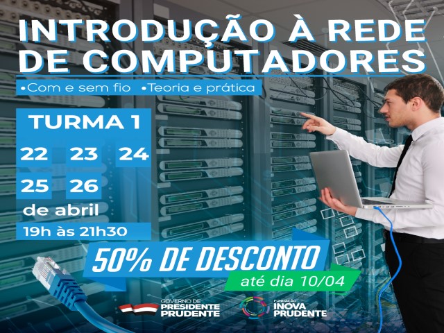 Inova divulga inscrições para curso Introdução à Rede de Computadores