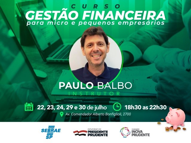 Inscrições abertas para o curso de Gestão Financeira 