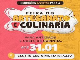 Secult abre inscrição para Feira de Artesanato e Culinária no Matarazzo